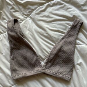Ribbed Taupe Bralette